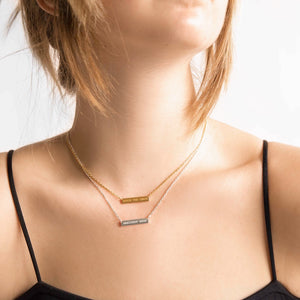 Engraved Bar Pendant: